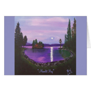 Baie éclairée par la lune