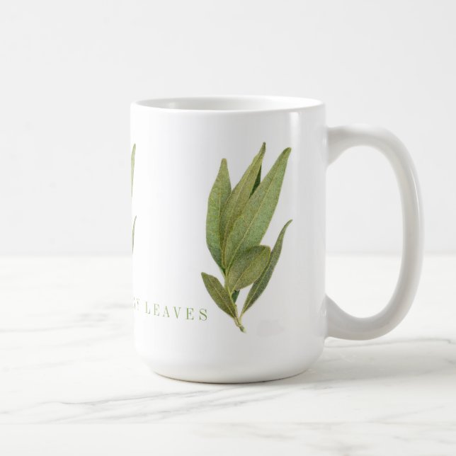 BAIE FRAÎCHE FEUILLES Tall White Mug (Droite)