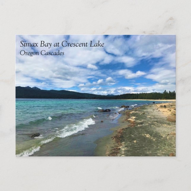 Baie Simax à Crescent Lake, Oregon Carte postale (Devant)
