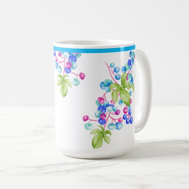 Baies de porcelaine sur une Mug Classique (Devant droit)
