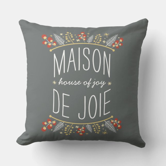Baies et pins d'Antlers | Coussin décoratif (Recto)