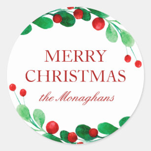 Baies fraîches Stickers cadeaux de Noël personnali