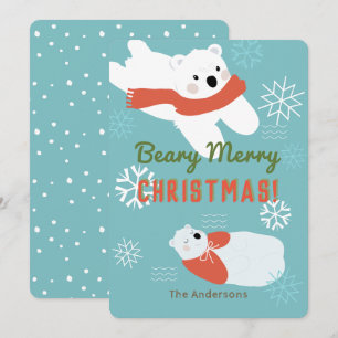 Baies polaires Beary Joyeuse carte de Noël