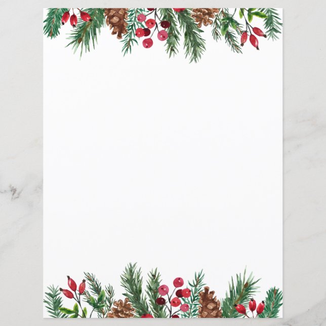 Baies rouges de Noël et Pinecones (Devant)