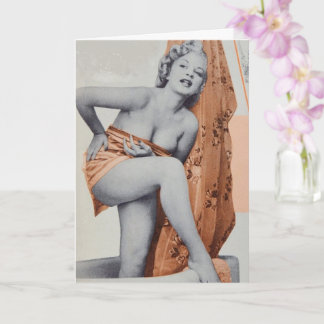 Baignade Beauté Pin Up Girl Carte de voeux Vintage