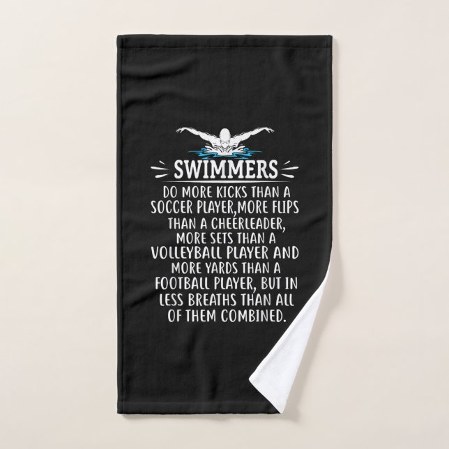 Baignade Forte Cadeaux De Nage Pour Hommes Femmes (Serviette à main)