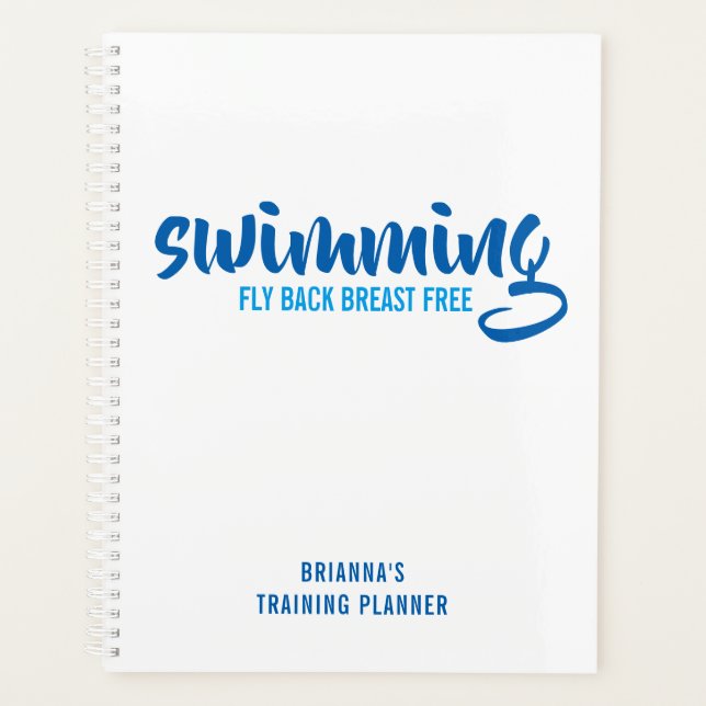 Baignade Retour Breast Free SwimTraining Planner (Devant)