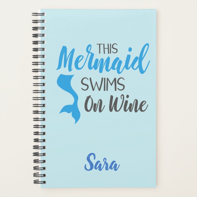 Baignade sur sirène de vin Personnalisé (Devant)