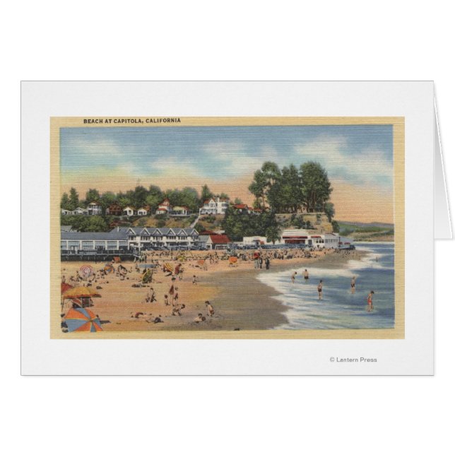 Baigneurs et baigneurs sur la plage (Devant horizontal)