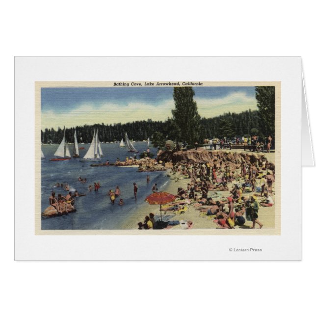 Baigneurs sur la plage de Bathing Cove (Devant horizontal)