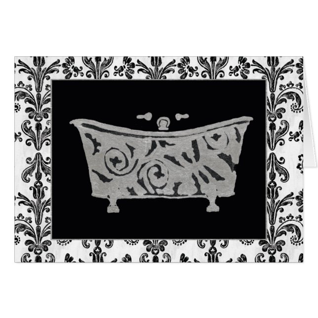 Baignoire noire et blanche (Devant horizontal)