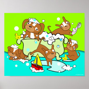 Baignoire Poster Chiot 5
