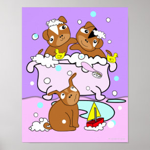 Baignoire Poster de Chiot 7