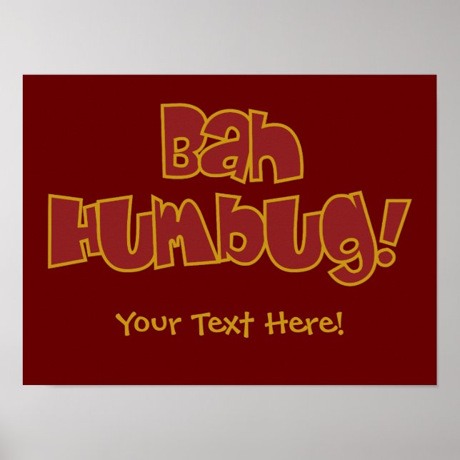 BAIH HUMBUG ! affiche personnalisée (Devant)