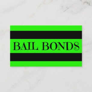 Bail Bonds Neon Green Carte de visite