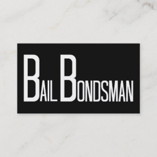 Bail Bondsman Black Simple Carte de visite