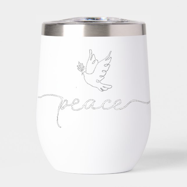 BAIN À VIN INSULTÉ EN ACIER INOXYDABLE PEACE 11oz (Avant)