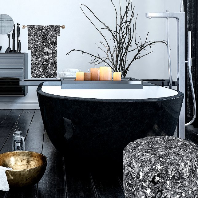 BAIN BAROQUE MODERNE NOIR ET BLANC À (Créateur téléchargé)