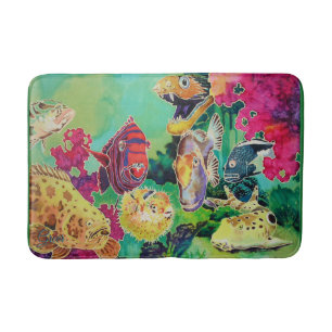 Bain Beautés de la mer profonde Mat de tapis de poisso