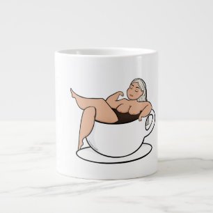 Bain dans le café - Cute et curvy mug