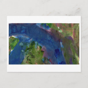 Bain de carte postale abstraite bleue