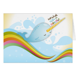 Bain de Narwhals sur la carte d'arcs-en-ciel