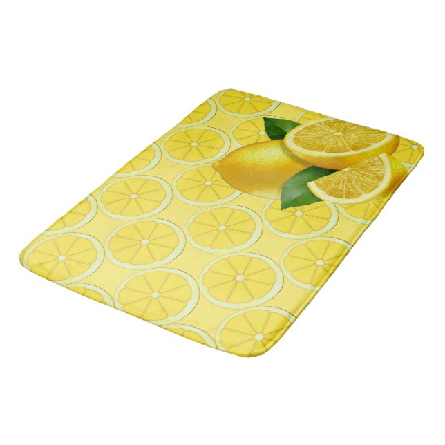 Bain Décor jaune de maison de tapis de couverture de (Angle)