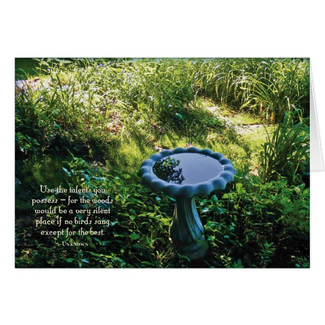 Bain d'oiseau (Devant horizontal)