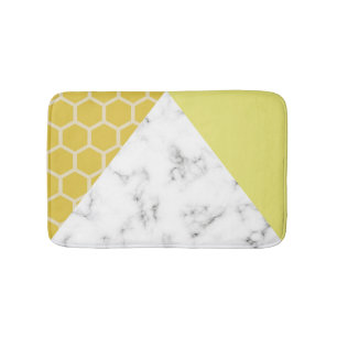 Bain Effet de nid d'abeilles et de marbre : Tapis de