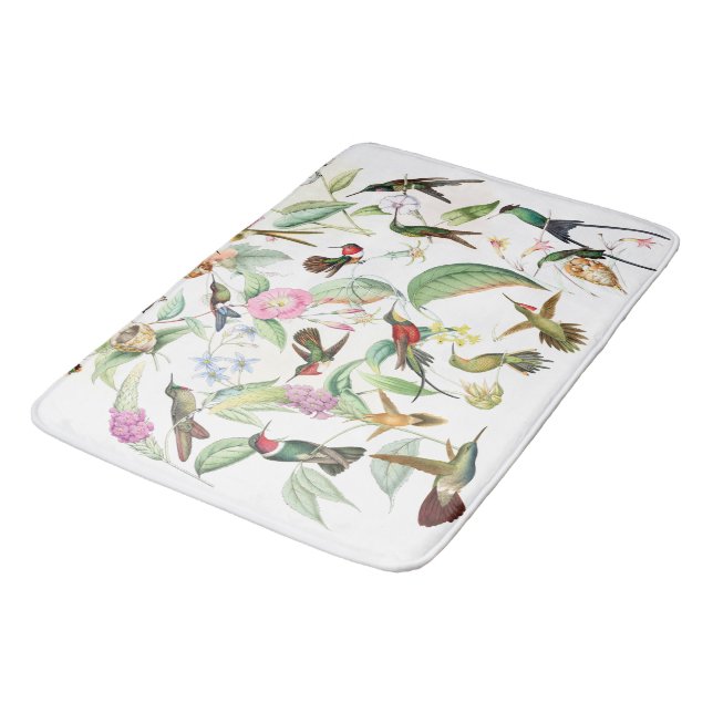 Bain La faune d'oiseaux de colibri fleurit le tapis de (Angle)