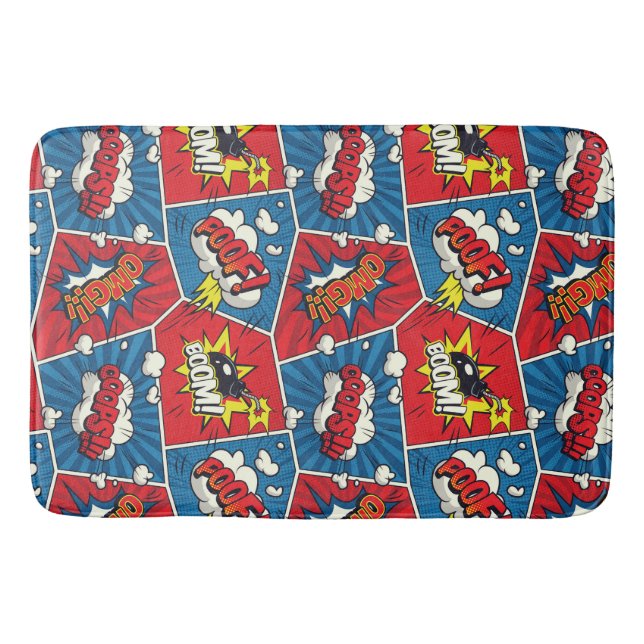 Bain Superhero/Gamer Comique livre tapis de conception  (Devant)