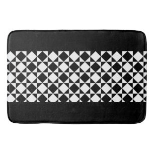 Bain Tapis de bain/À damiers noir et blanc