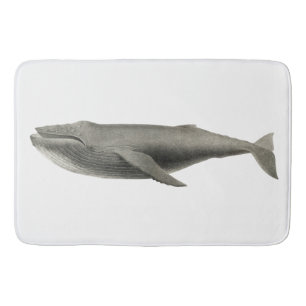 Bain TAPIS DE BAIN: HISTOIRE NATURELLE : BALEINE vintag