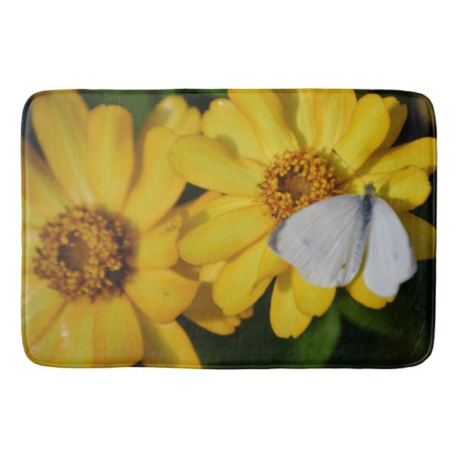 Bain Tapis de bain/marguerite et papillon (Devant)