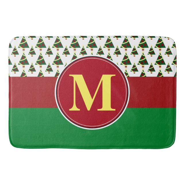 Bain Tapis de bain, modèle de monogramme personnalisé (Devant)