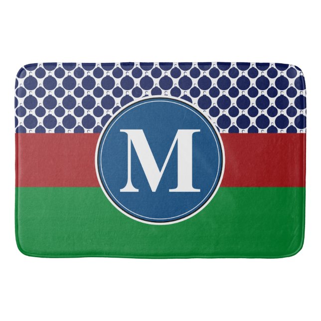 Bain Tapis de bain, modèle de monogramme personnalisé (Devant)