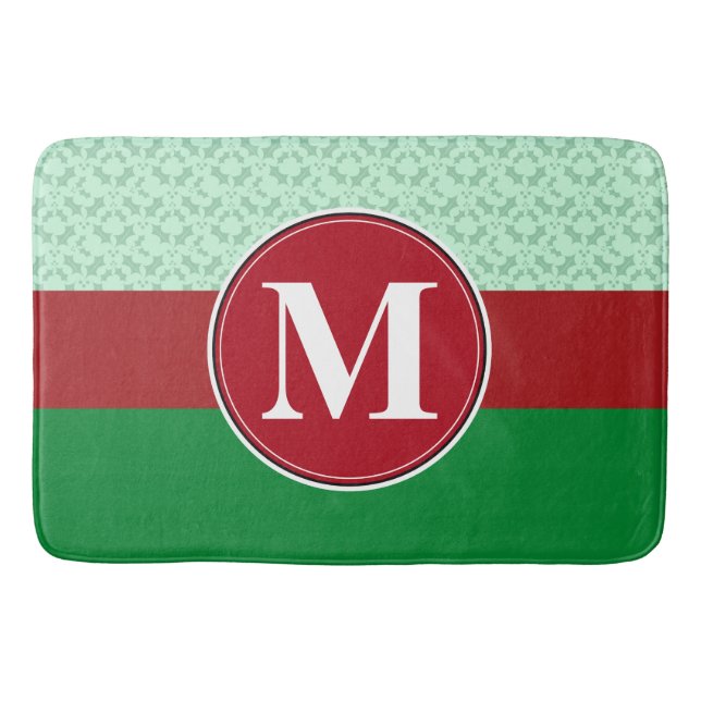 Bain Tapis de bain, modèle de monogramme personnalisé (Devant)