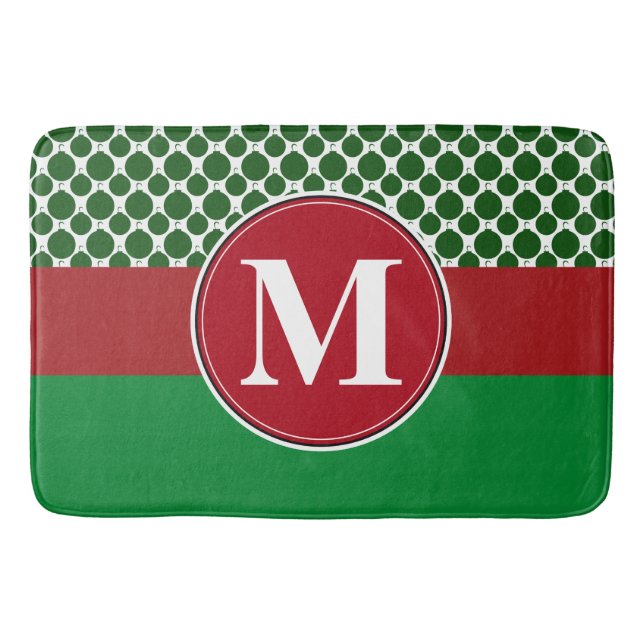 Bain Tapis de bain, modèle de monogramme personnalisé (Devant)