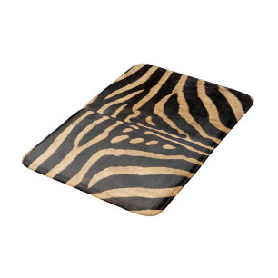 Bain Tapis de salle de bains de peau de zèbre de Faux