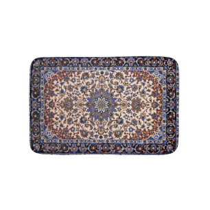 Bain Tapis de tapis bleu persan turc antique