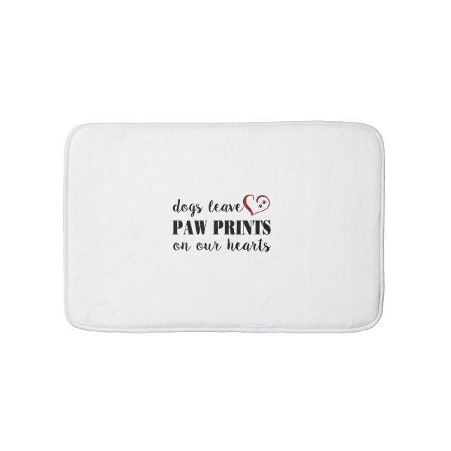 Bain Tapis d'empreintes de pattes de congé de chiens (Devant)