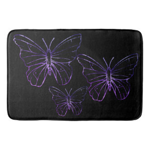 Bain Tapis noir assez pourpre de salle de bains de