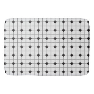 Bain Tapis noir et blanc "de regard de tuile"
