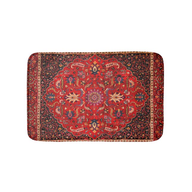 Bain Tapis perse rouge de Mashhad Bath Mat (Devant)