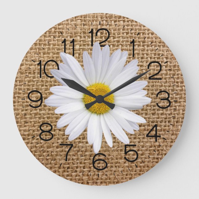 Baise sur Burlap Grande horloge (Recto)