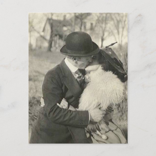 baiser avec une carte postale en fourrure (Devant)