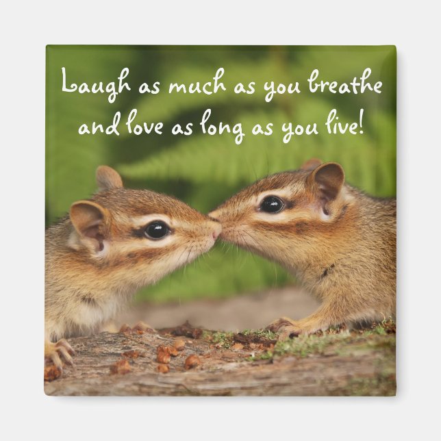 Baiser Bébé Chipmunks rire Citation Magnet (Devant)