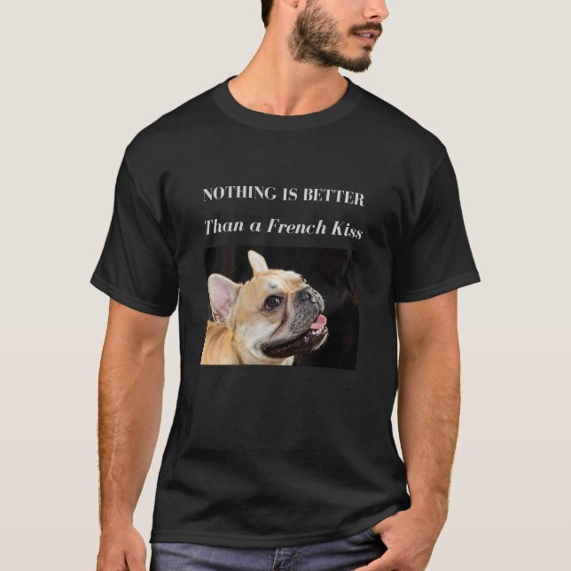 Baiser de Français de T-shirt de bouledogue (Devant)