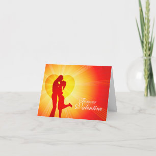 Baiser de la Saint-Valentin "à jamais" carte rouge
