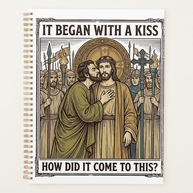 Baiser de trahison biblique vintage (Devant)